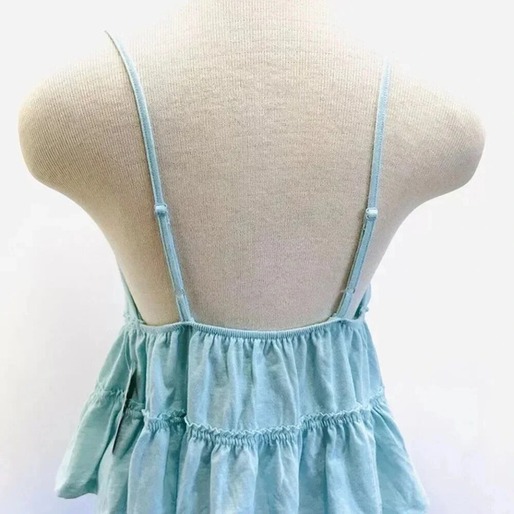 NWT SO GOODS FOR LIFE Juniors Sleeveless Straps Pullover V-Neck Blue Top Large - Picture 8 of 10